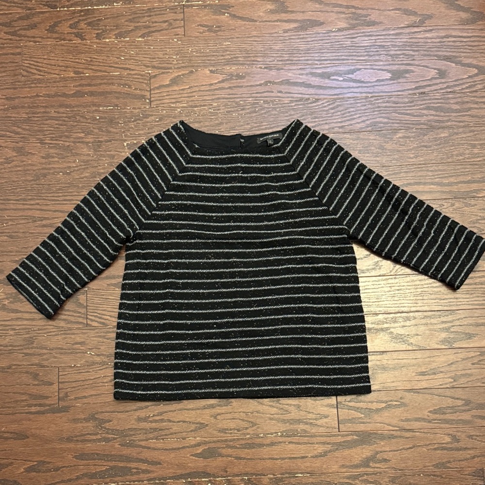 Banana Republic Black and White Striped Sweater